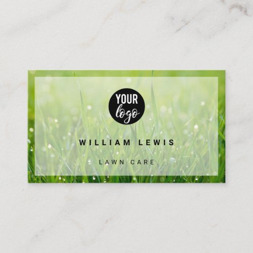 Lawn Care Simple Business Logo Modern Minimalist   Business Card