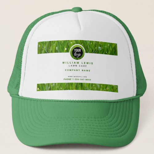 Lawn Care Simple Business Logo Trucker Hat