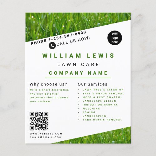 Lawn Care Simple Landscaping Business Logo Flyer