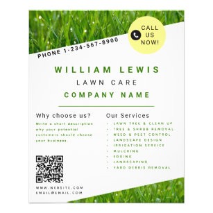 Lawn Care Simple Landscaping Lawn Mowing Business Flyer