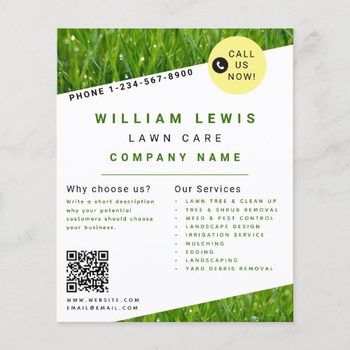 Lawn Care Simple Landscaping Lawn Mowing Business Flyer