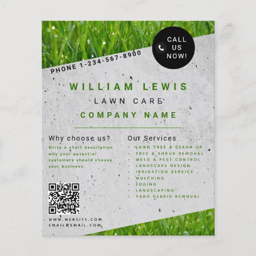 Lawn Care Simple Landscaping Lawn Mowing Business Flyer