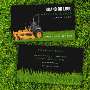 Lawn Care Simple Landscaping Mowing Business Logo Card