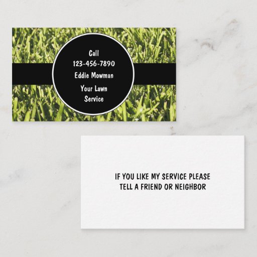 Customizable Lawn Business Cards