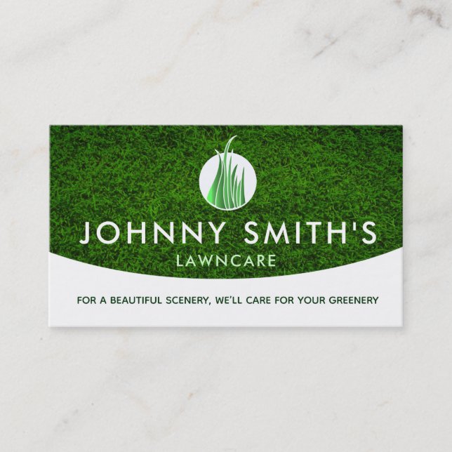 Lawn Care Slogans Business Cards (Front)