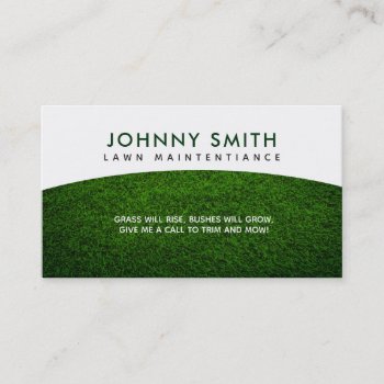 Lawn Care Slogans Business Cards by MsRenny at Zazzle