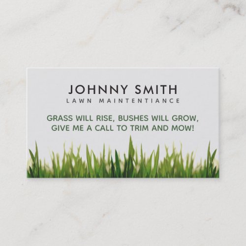 Lawn Care Slogans Business Cards