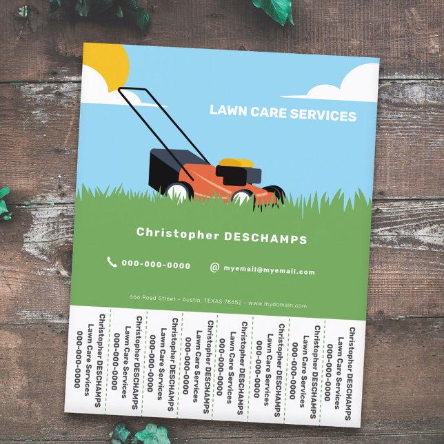 Lawn Care Tear Off Strips Flyer (Lawn Care Tear Off Strips Flyer)