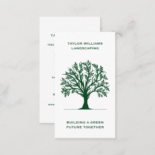 Lawn Care Tree Service Landscaping Social Media Business Card