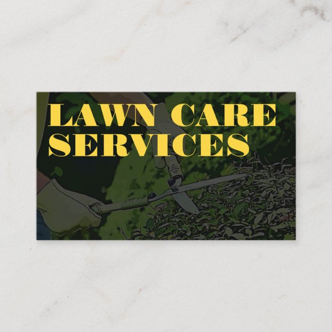 Lawn Care Trimming Grass Cleaning Business Card