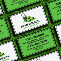 Lawn Care White & Green Branding