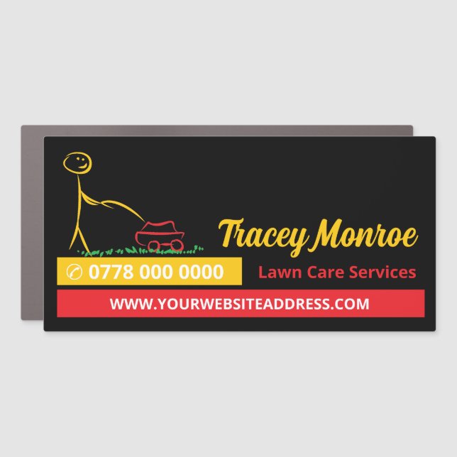 Lawn Care Worker, Lawn Care Services Car Magnet (Front)