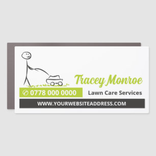 Lawn Care Worker, Lawn Care Services Car Magnet