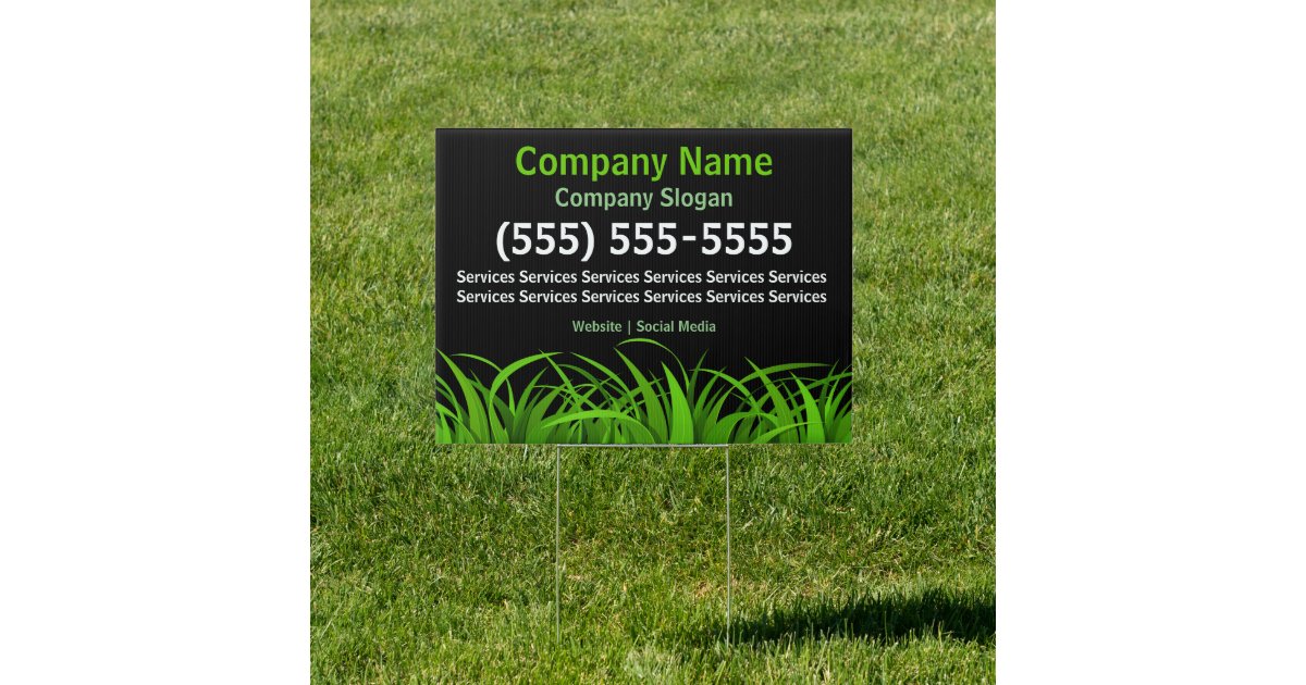 Lawn Care Yard Sign Zazzle