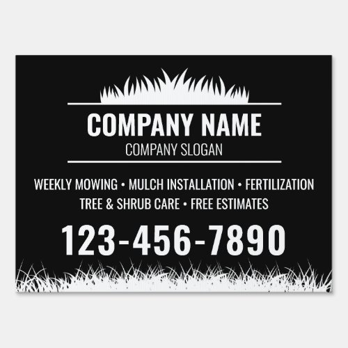 Lawn Care Yard Sign Landscaping Sign