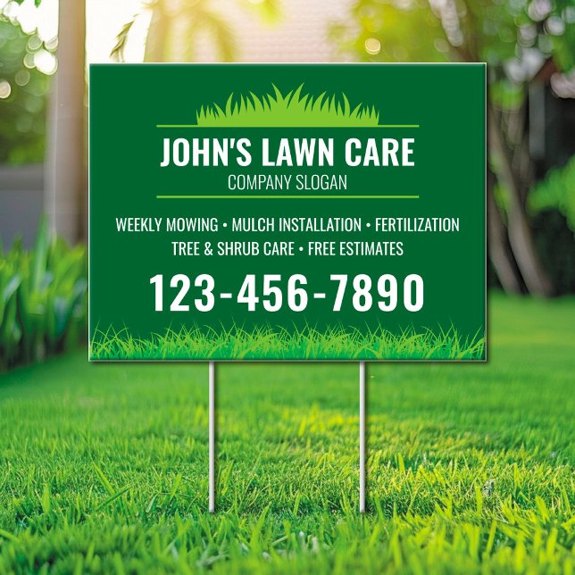 Lawn Care Yard Sign Landscaping Sign (Creator Uploaded)