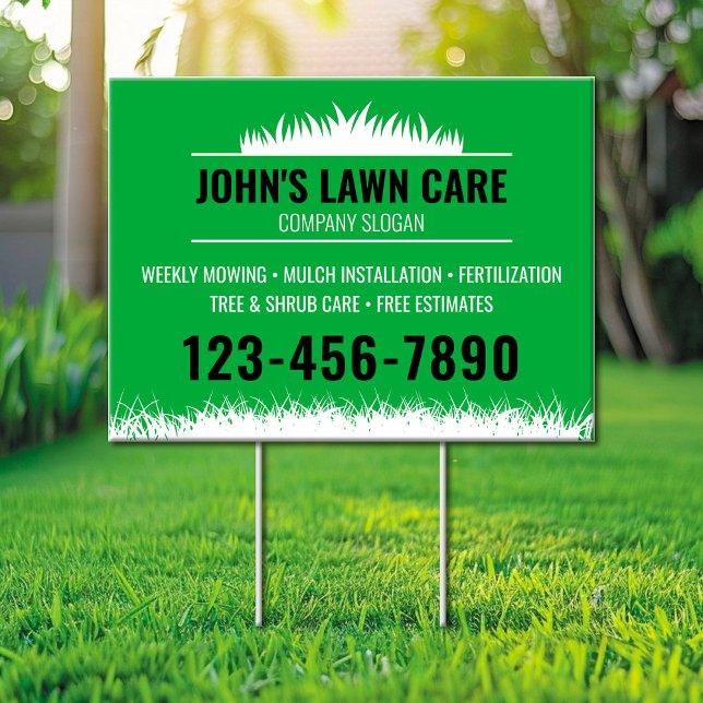 Lawn Care Yard Sign Landscaping Sign (Creator Uploaded)