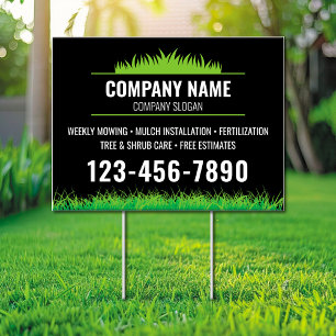Lawn Care Yard Sign Landscaping Sign