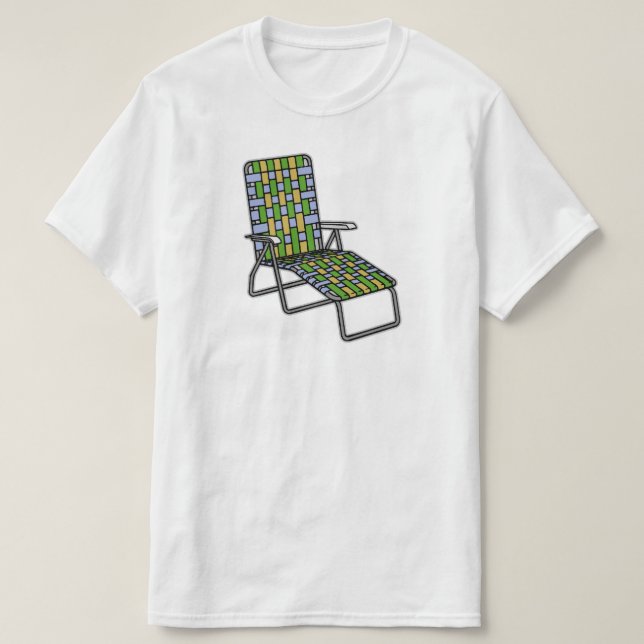 Lawn Chair Chaise Lounge T-Shirt (Design Front)