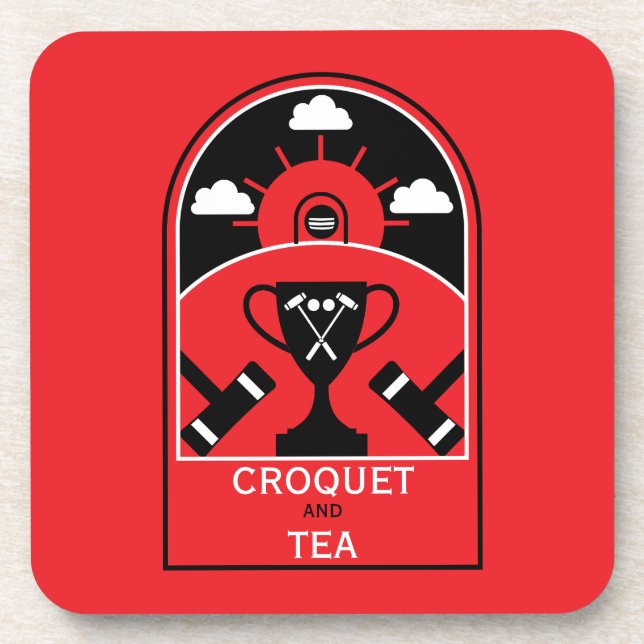 Lawn Croquet Beverage Coaster (Front)