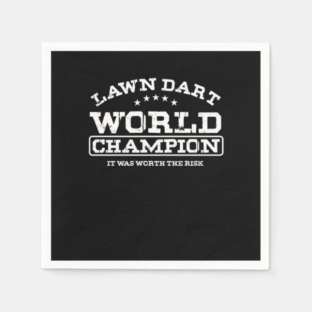 Lawn Dart World Champion Dart Sports Game Gift Napkins (Front)