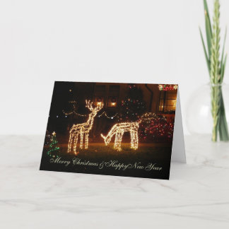Lawn Deer for Christmas Grab a Bite Holiday Card