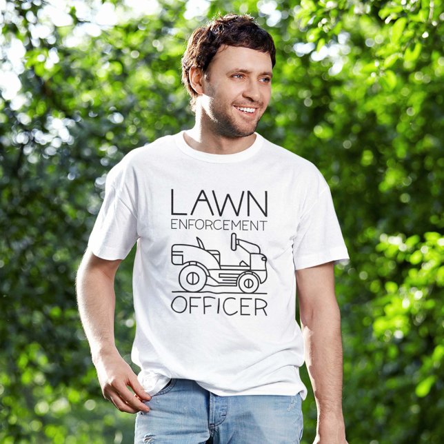 Lawn Enforcement Officer T-Shirt (grass mowing shirt)