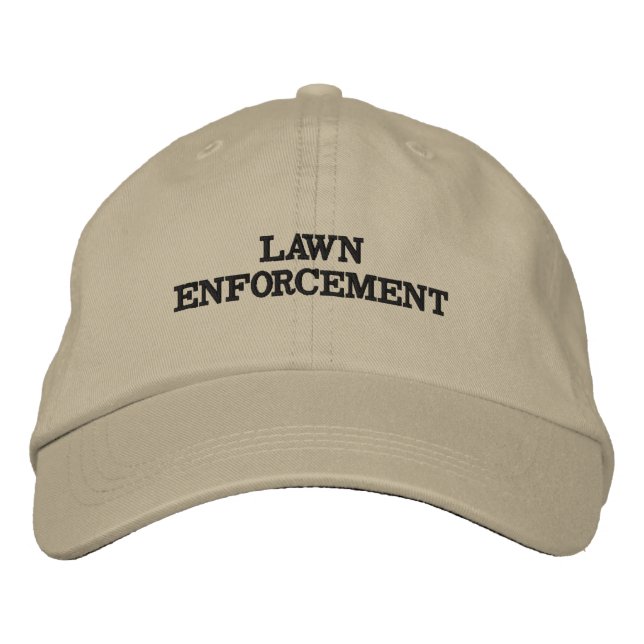 Lawn Enforcement Tan & Black Hat (Front)