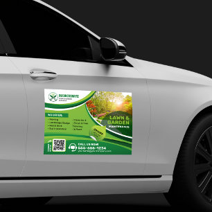 Lawn & Garden Maintenance Trimming Landscaping Mow Car Magnet