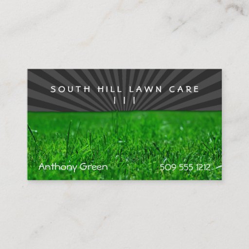 Customizable Lawn Grass Business Card Template