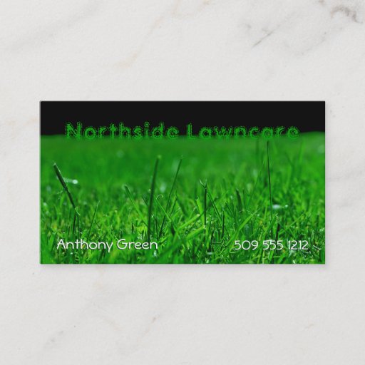 Customizable Lawn Grass Business Card