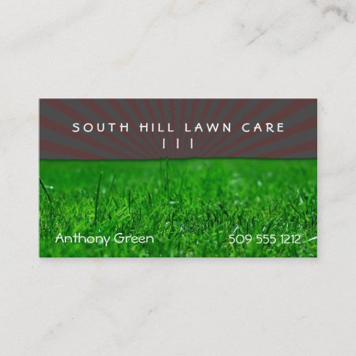 Customizable Lawn Grass Business Card Templates