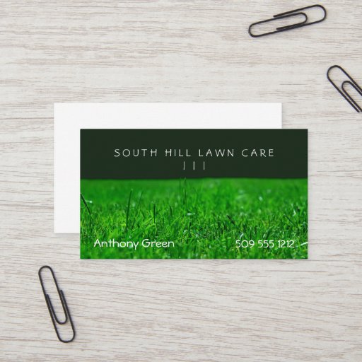 Customizable Lawn Grass Business Cards