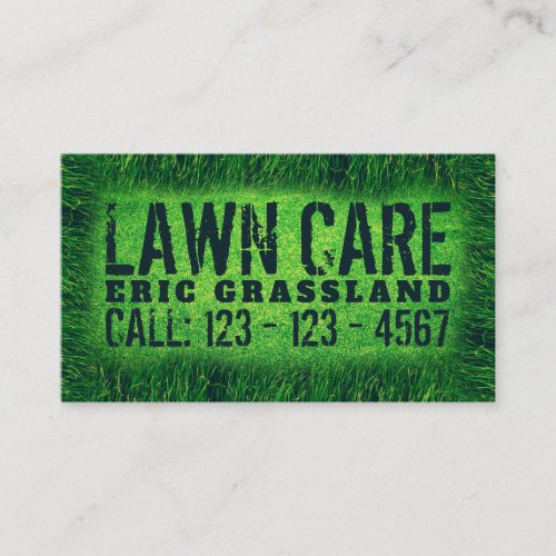 Lawn grass cover  business card