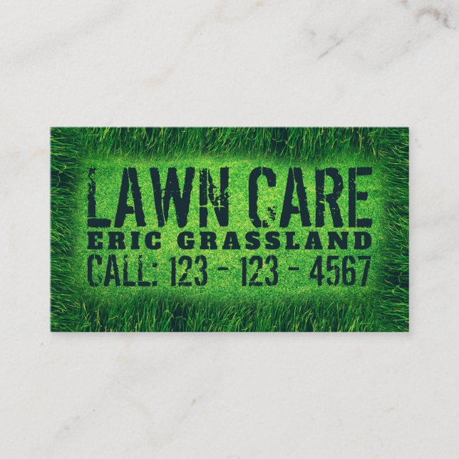 Lawn grass cover  business card (Front)