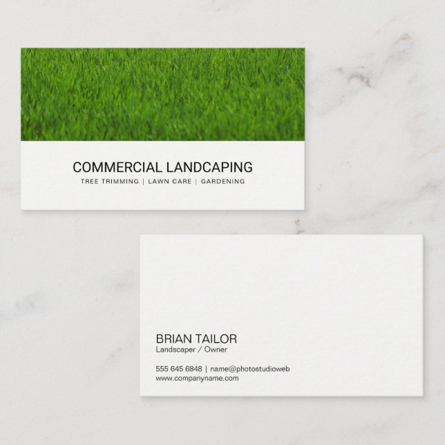 Lawn Grass | Gardening | Landscaping Business Card (Front/Back)