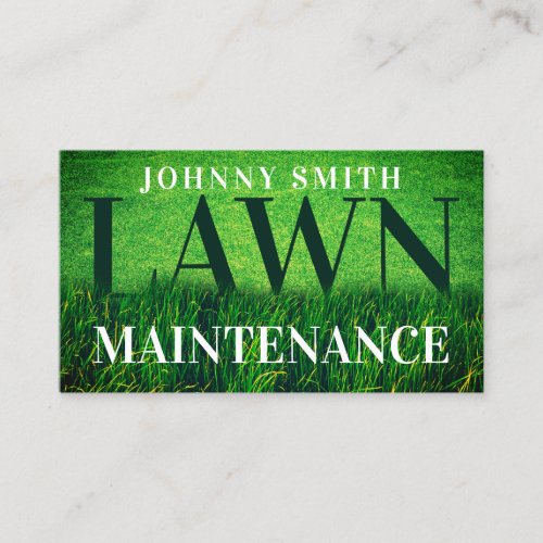 Lawn grass inspired  business card