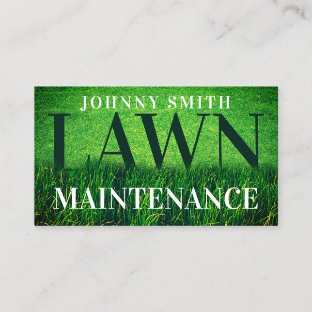 Lawn grass inspired  business card (Front)
