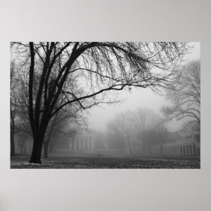 Lawn in the Mist Poster