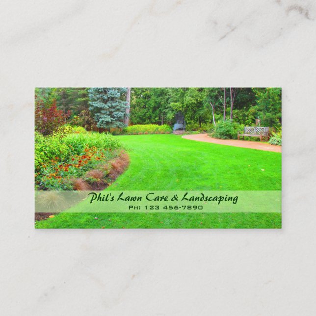 Lawn & Landscaping Business Card (Front)