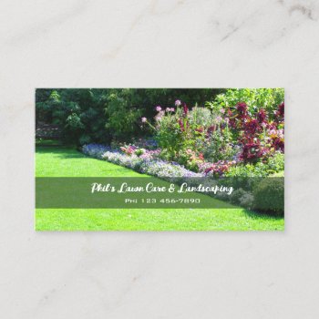 Lawn & Landscaping Business Card by Koobear at Zazzle