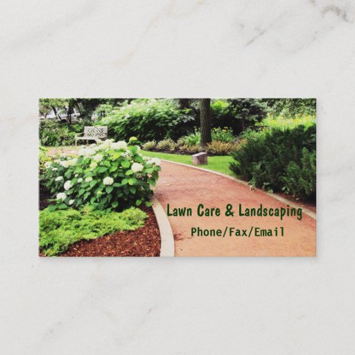 Customizable Lawn &amp; Landscaping Business Card