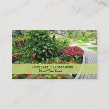 Lawn & Landscaping Business Card by Koobear at Zazzle