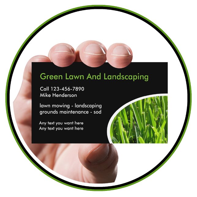 Lawn Landscaping Business Cards (Creator Uploaded)