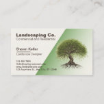 Lawn &amp; Landscaping Cream/Green Business Card