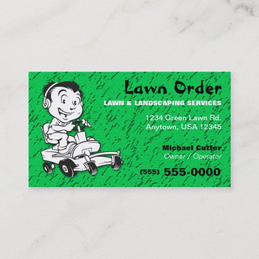 Customizable Lawn / Landscaping Service Business Card