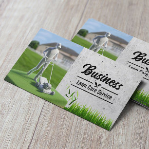 Lawn & Landscaping Service Professional Mowing Business Card
