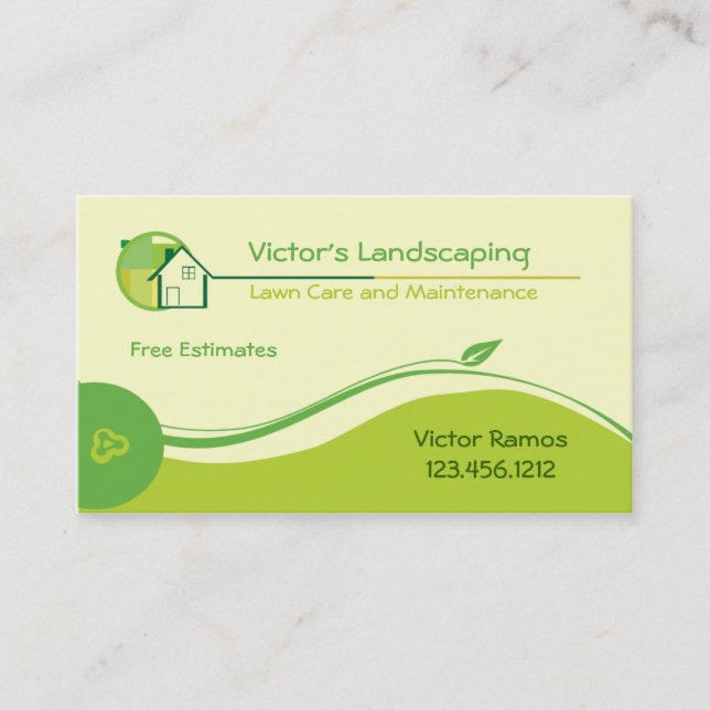 Lawn Maintenance Business Cards (Front)