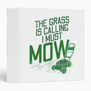 Lawn Mower 3 Ring Binder