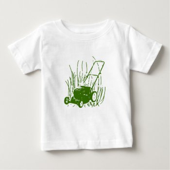 Lawn Mower Baby T-shirt by lildaveycross at Zazzle